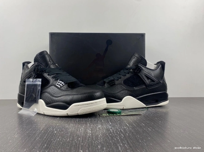 Rep Black Retro Hair Pony 819139-010 Jordan 4 0713